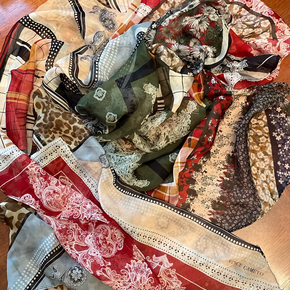 Vince Camuto Multicolor Patterned Scarf